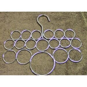 Silver Metal 18 Hole Closet Organizer Hanger